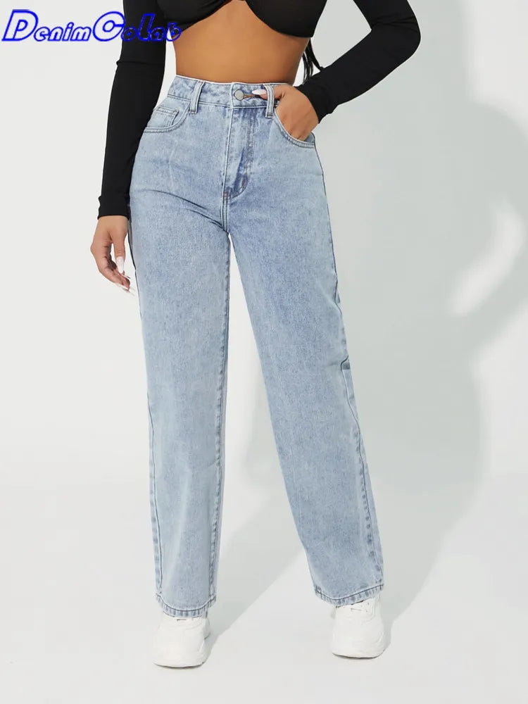 Calça jeans cintura alta